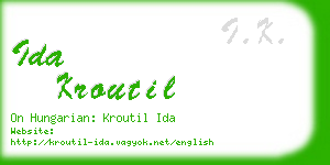 ida kroutil business card